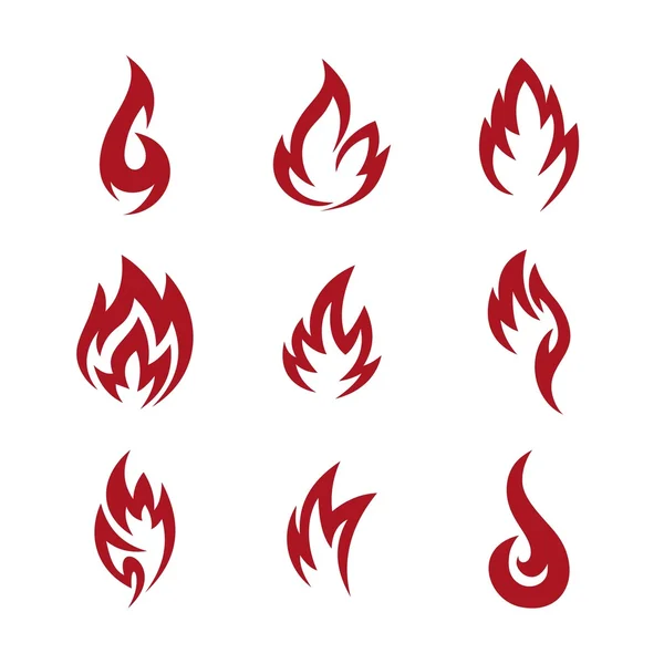 Vorlage für Feuersymbole — Stockvektor