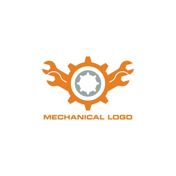 Plantilla de logotipo de engranaje mecánico — Vector de stock