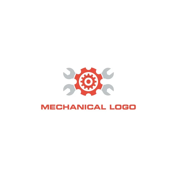 Plantilla de logotipo de engranaje mecánico — Vector de stock