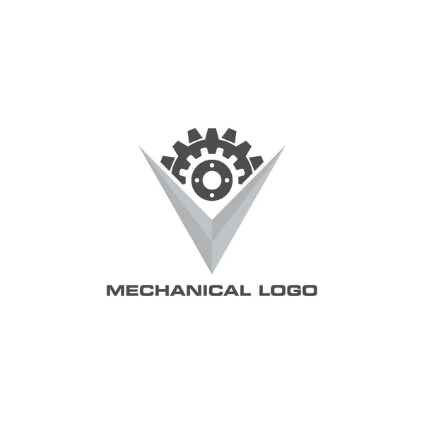 Vorlage mechanisches Getriebe Logo — Stockvektor