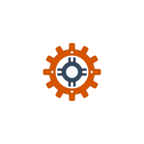 Modèle de logo d'engrenage mécanique — Image vectorielle