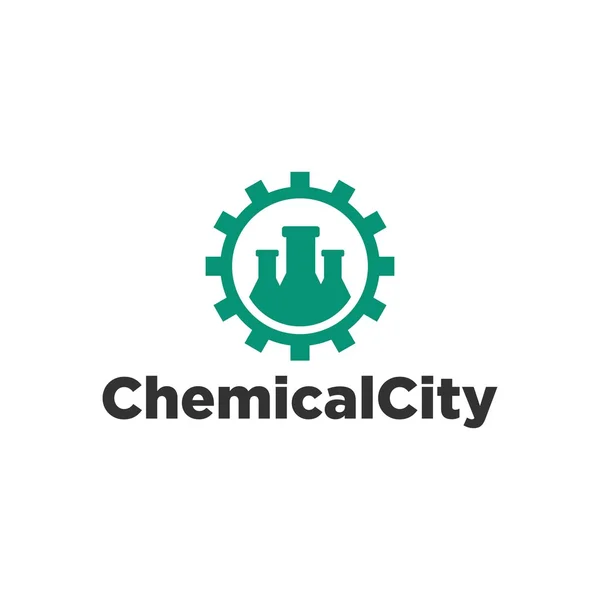 Modello di logo del laboratorio chimico — Vettoriale Stock