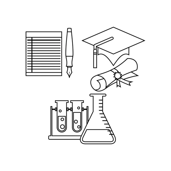 Studien ikonen mall — Stock vektor