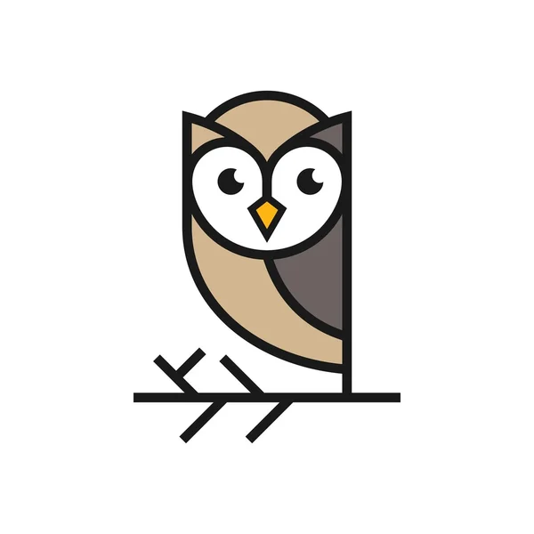 Πρότυπο λογότυπο κουκουβάγια — Διανυσματικό Αρχείο