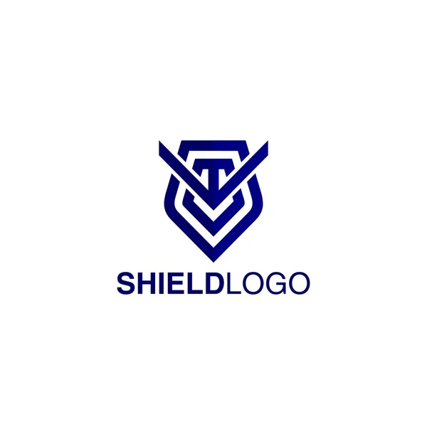 Щит шаблон логотип — стоковий вектор