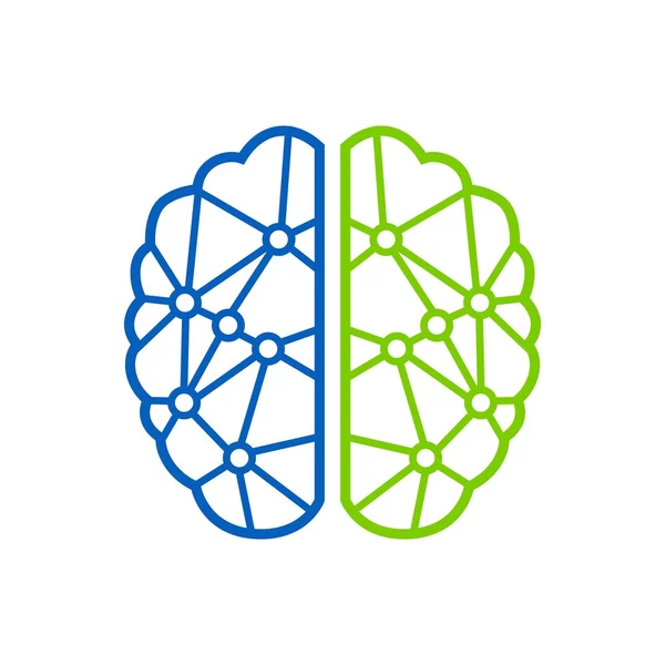 Plantilla de logotipo del cerebro — Archivo Imágenes Vectoriales