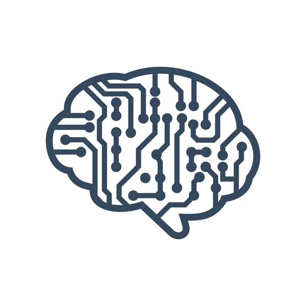 Plantilla de logotipo del cerebro — Archivo Imágenes Vectoriales