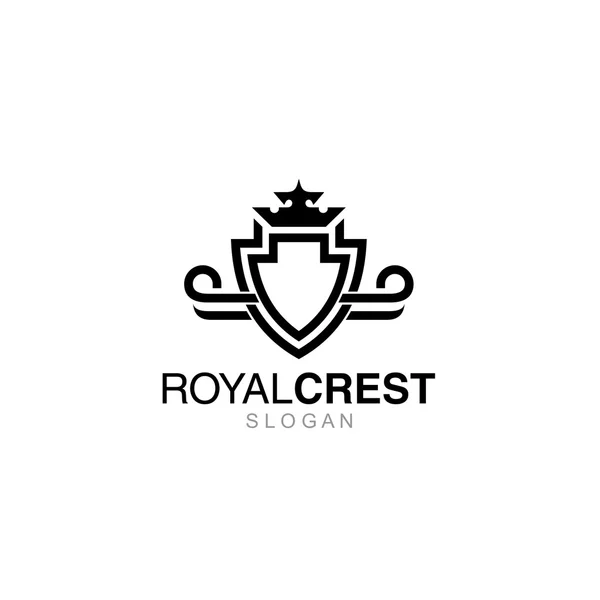 Modèle de logo de crête — Image vectorielle