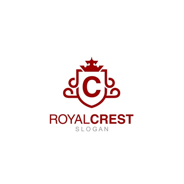 Modèle de logo de crête — Image vectorielle