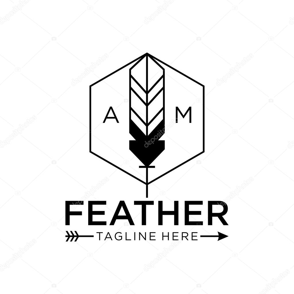 Feather Logo Template