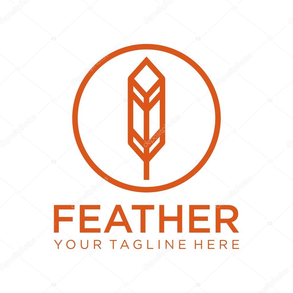 Feather Logo Template