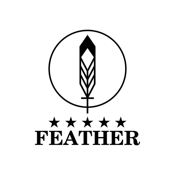 Feather Logo Template — Stock Vector