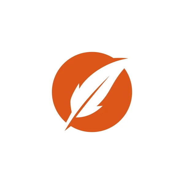 Modèle de logo de plume — Image vectorielle