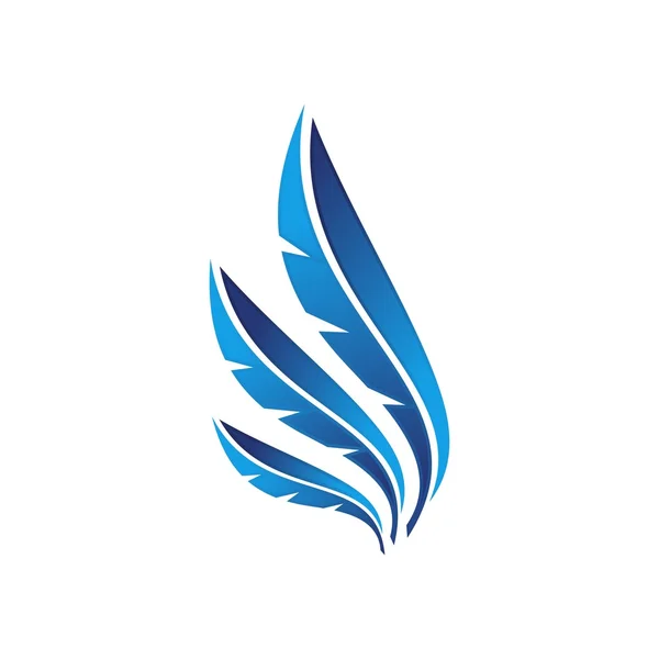 Modèle de logo de plume — Image vectorielle