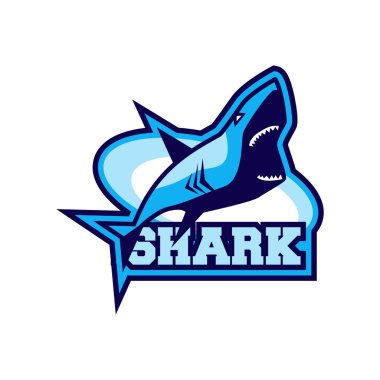 köpekbalığı logo şablonu