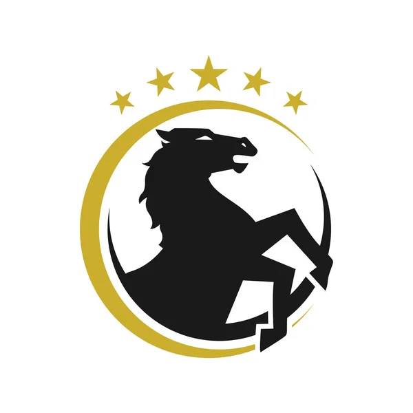 Modelo do logotipo do cavalo — Vetor de Stock