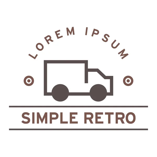 Simple Retro Logo Template — Stock Vector