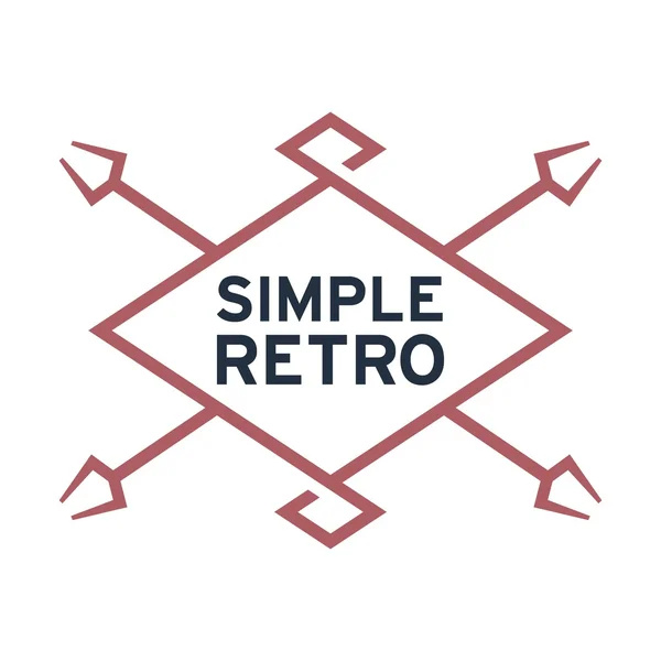 Semplice modello di logo retrò — Vettoriale Stock