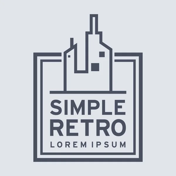 Plantilla de logotipo retro simple — Vector de stock