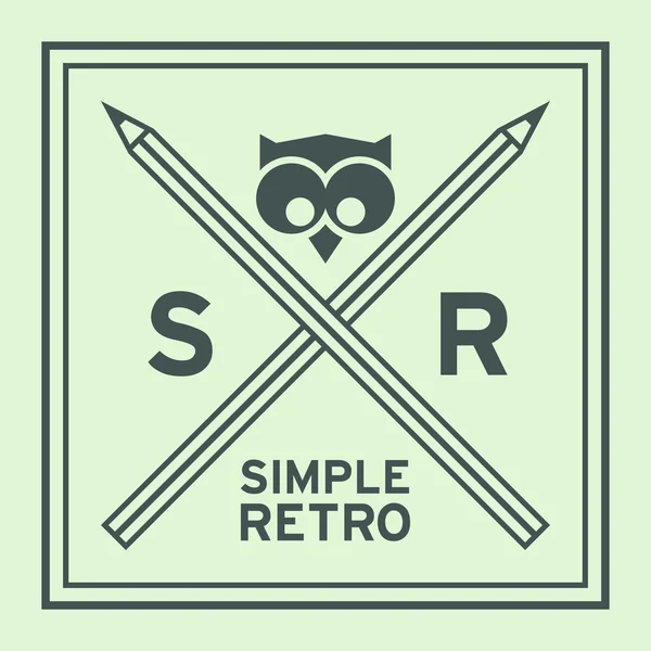 Plantilla de logotipo retro simple — Vector de stock