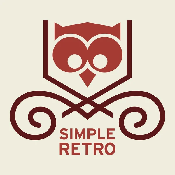 シンプルなレトロなロゴのテンプレート — ストックベクタ