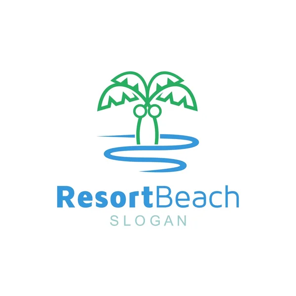 Resort Logo Template — Stock Vector