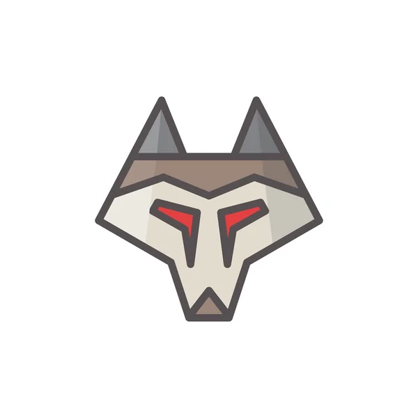 オオカミのロゴのテンプレート — ストックベクタ