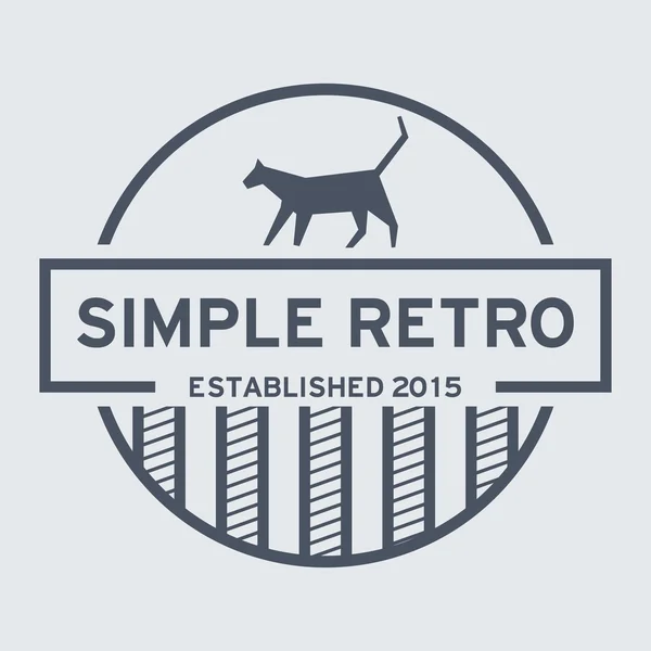 Simple Retro Logo Template — Stock Vector