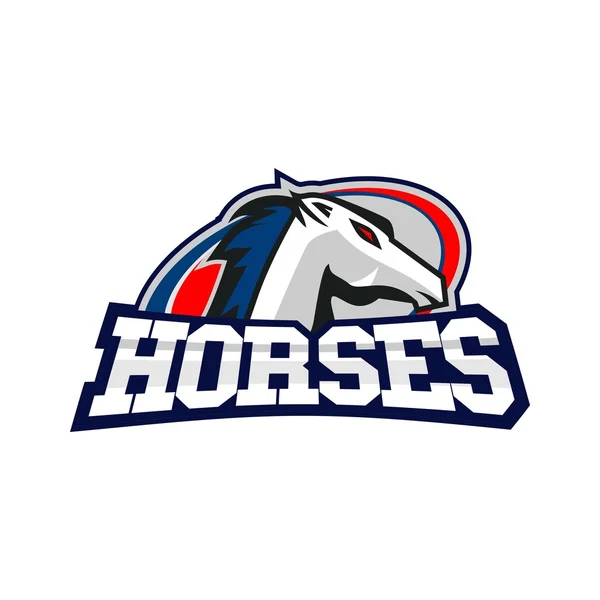 Коні шаблон логотип — стоковий вектор