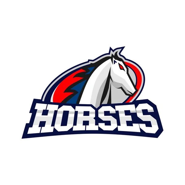 Horses Logo Template — Stock Vector