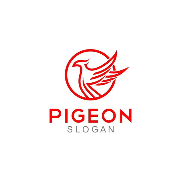 Modèle de logo de pigeon — Image vectorielle