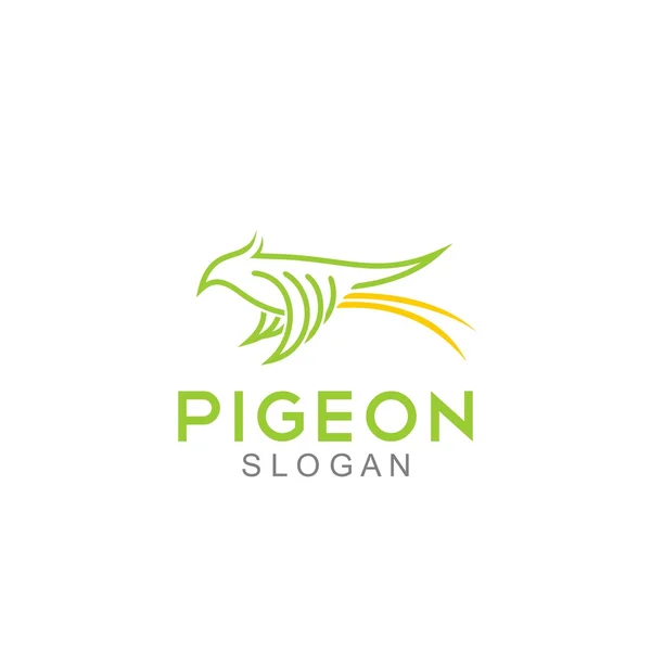 Pigeon Logo Template — Stock Vector