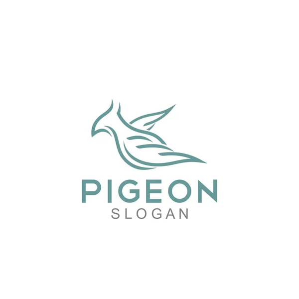 Pigeon Logo Template — Stock Vector