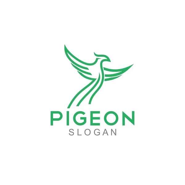 Modèle de logo de pigeon — Image vectorielle