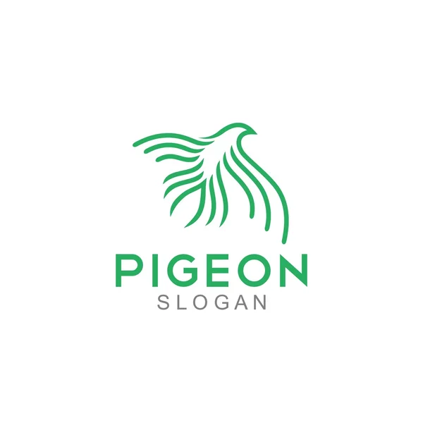 Modèle de logo de pigeon — Image vectorielle