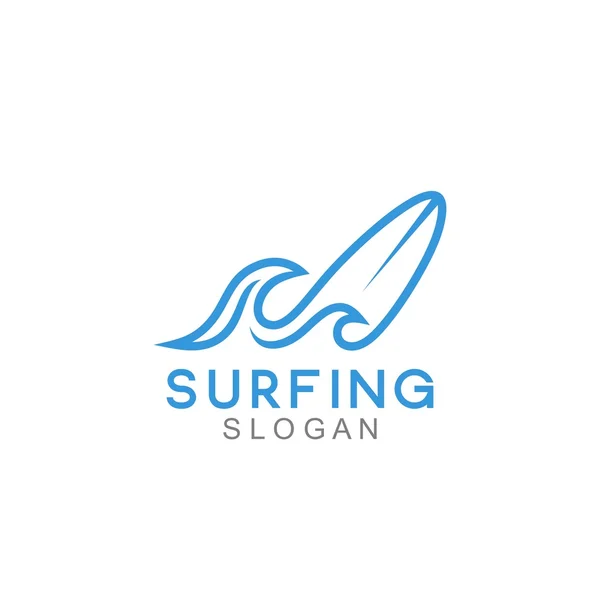 Plantilla de logotipo de surf — Vector de stock