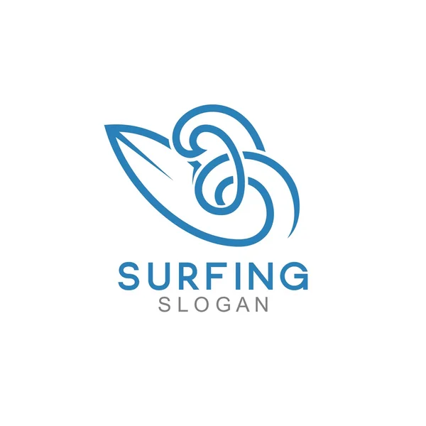 Plantilla de logotipo de surf — Vector de stock