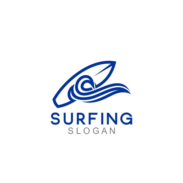 サーフィンのロゴのテンプレート — ストックベクタ