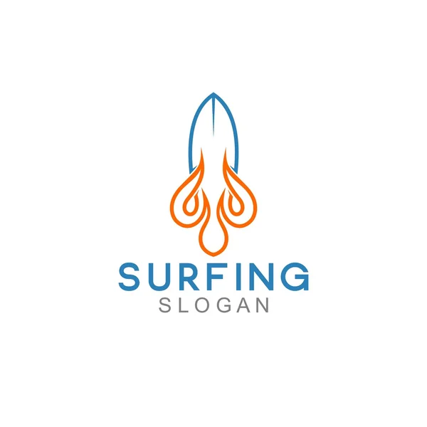 Plantilla de logotipo de surf — Vector de stock