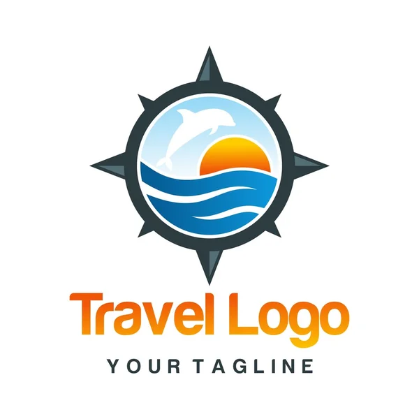 Plantilla de logotipo de viaje — Vector de stock