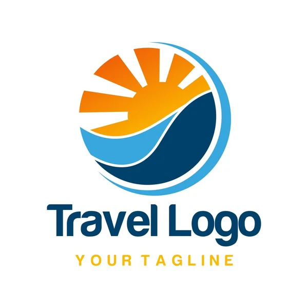 Seyahat logo şablonu — Stok Vektör