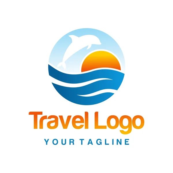 Szablon logo podróży — Wektor stockowy