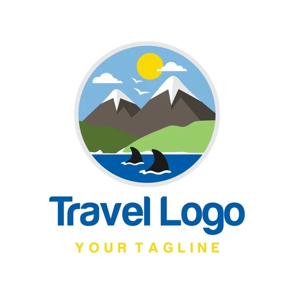 Modello di logo di viaggio — Vettoriale Stock