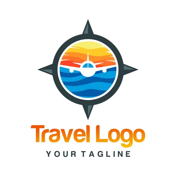 Modelo de logotipo de viagem — Vetor de Stock