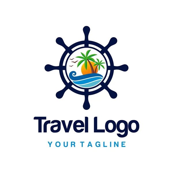 Plantilla de logotipo de viaje — Vector de stock