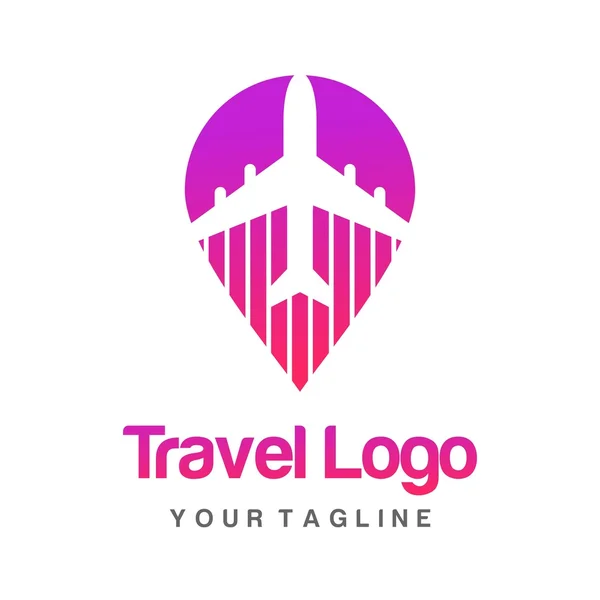 Plantilla de logotipo de viaje — Vector de stock