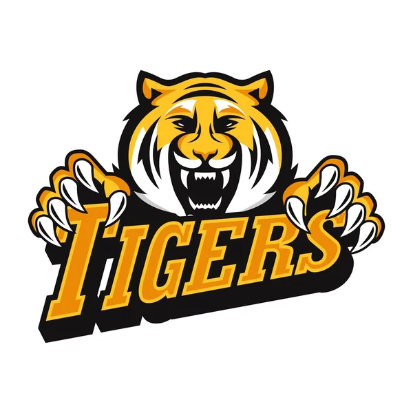 Тигр шаблон логотип — стоковий вектор