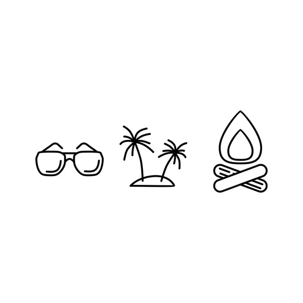 夏のロゴのテンプレート — ストックベクタ