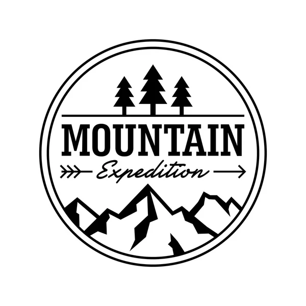 Hipstermount Logo Template — Stock Vector