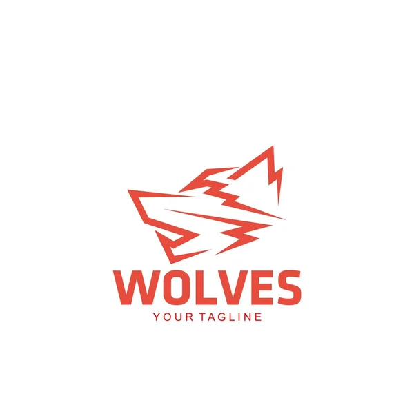 Modèle de logo de loups — Image vectorielle
